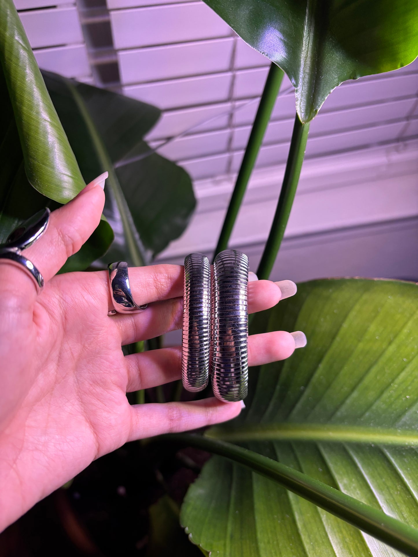 Textured Silver Bangle