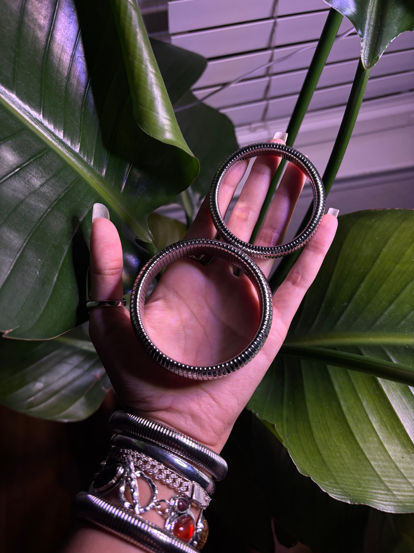 Textured Silver Bangle
