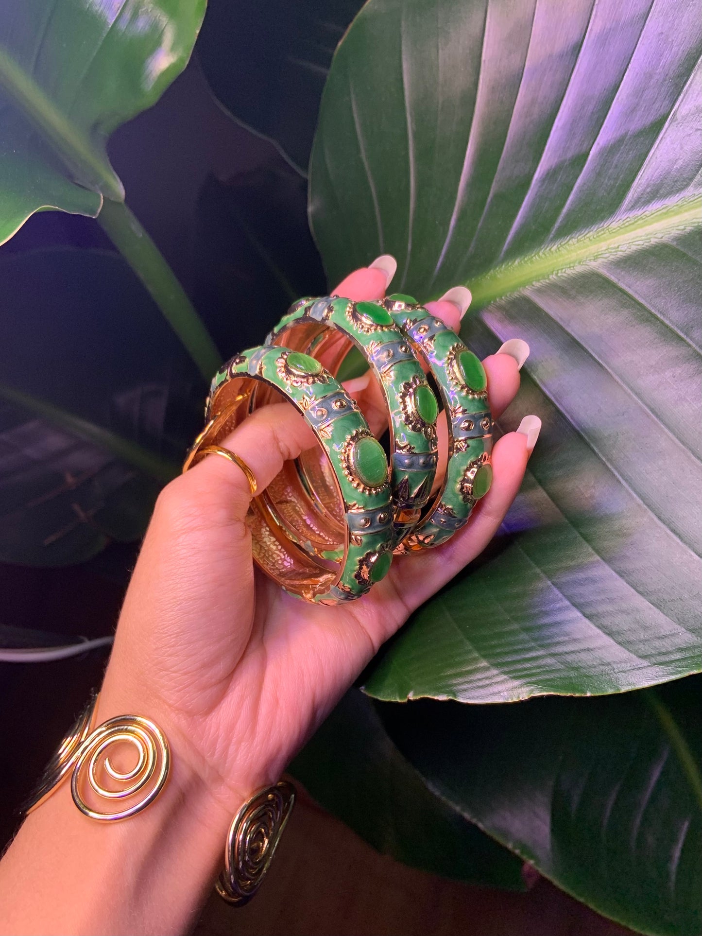 Green & Gold Bangle