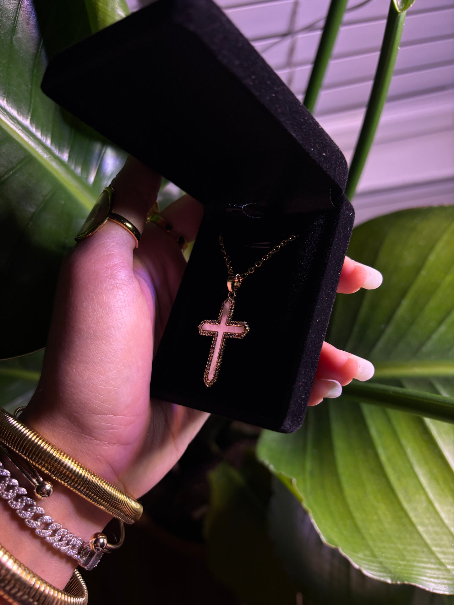Rainbow Lined Cross