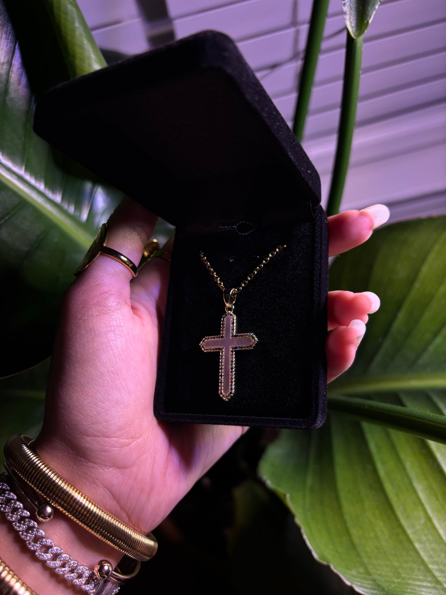 Rainbow Lined Cross