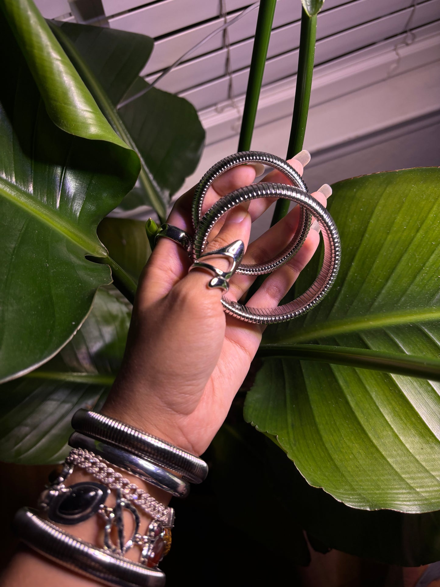 Textured Silver Bangle