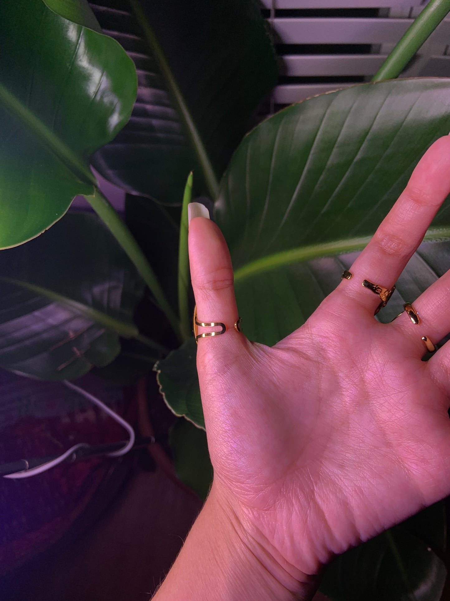 18k Gold plated flower ring encased in resin