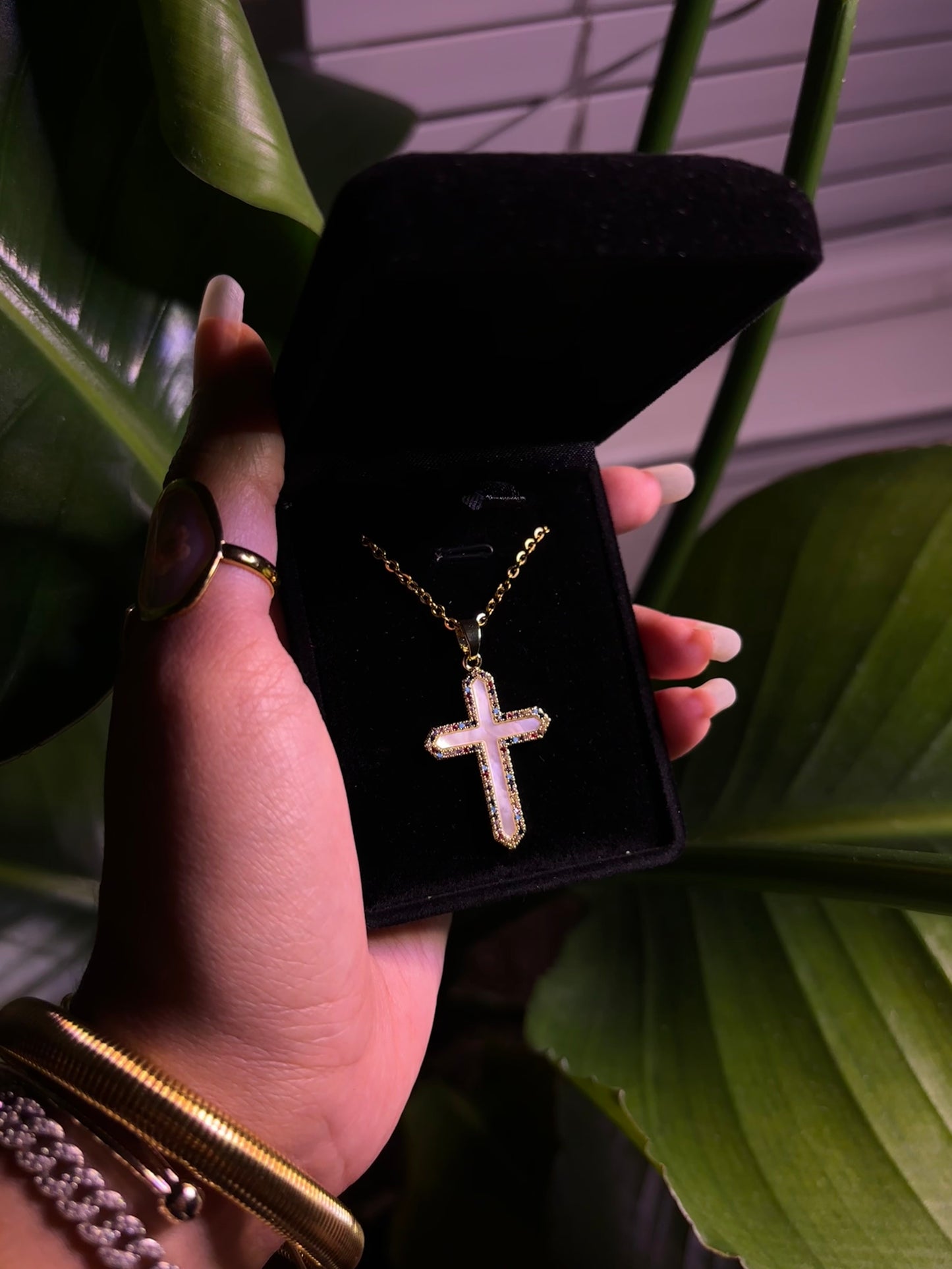Rainbow Lined Cross