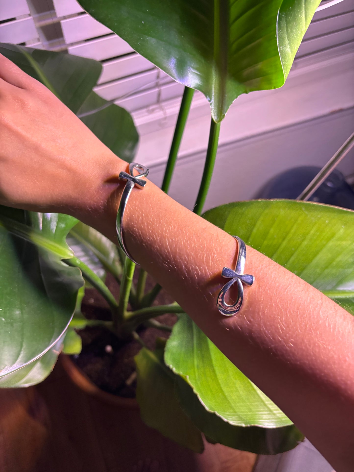 Silver Ankh Bracelet Cuff