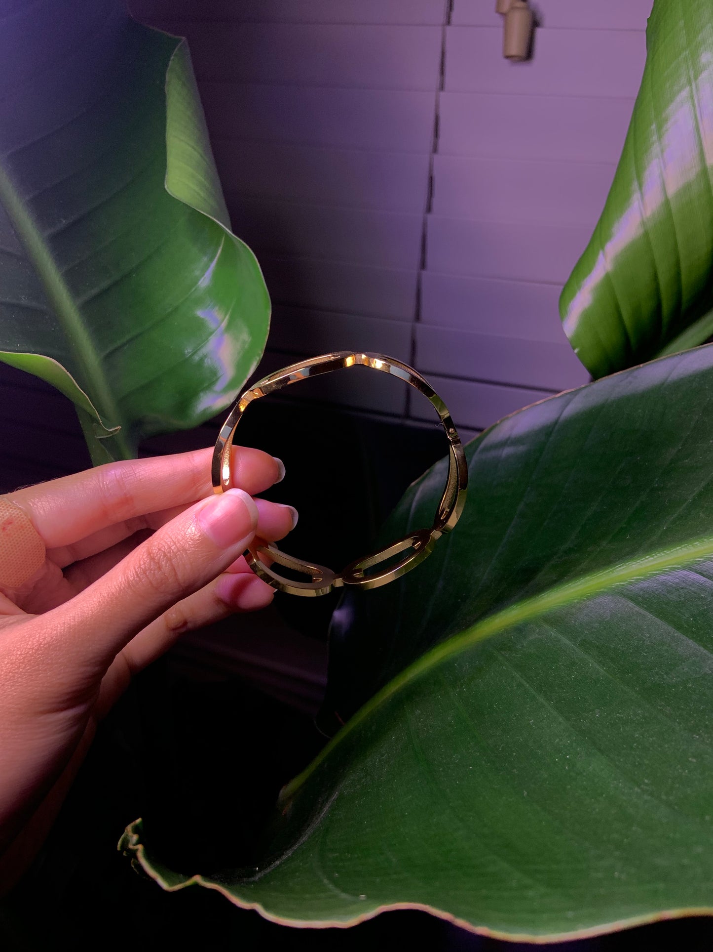 Gold Chain Bangle Bracelet