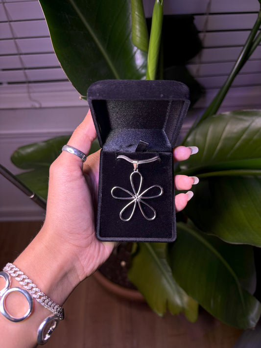 Silver Flower Necklace